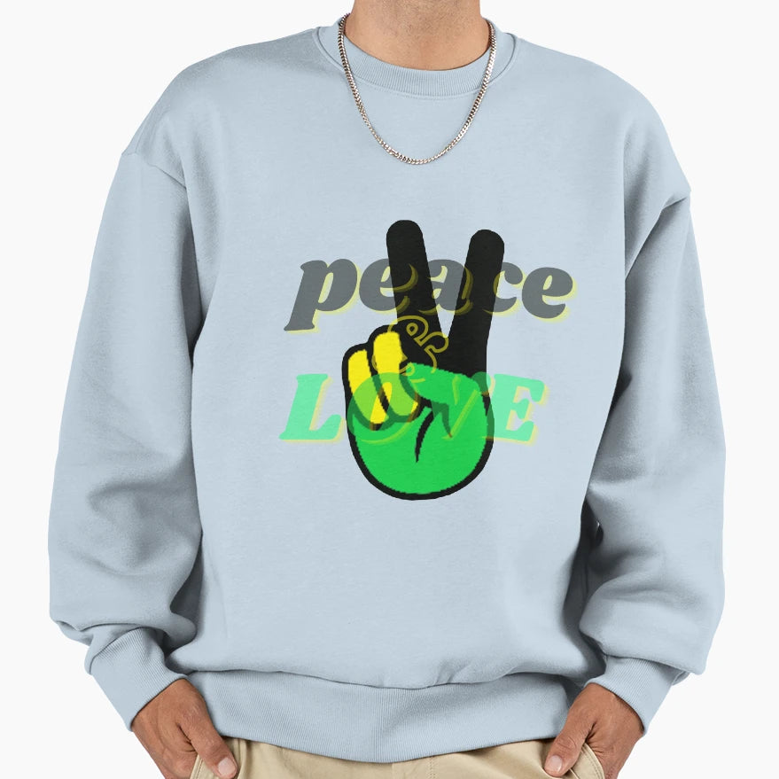 Peace And Love Sweatshirt - Aesthetic Graphic for Adults - T-Shirt, Sweatshirt, Hoodie