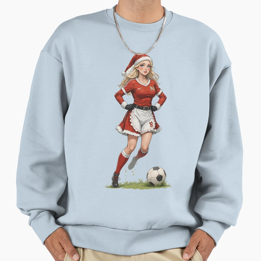 Mrs Claus Soccer Sweatshirt - Fun Novelty Design for Adults - T-Shirt, Sweatshirt, Hoodie