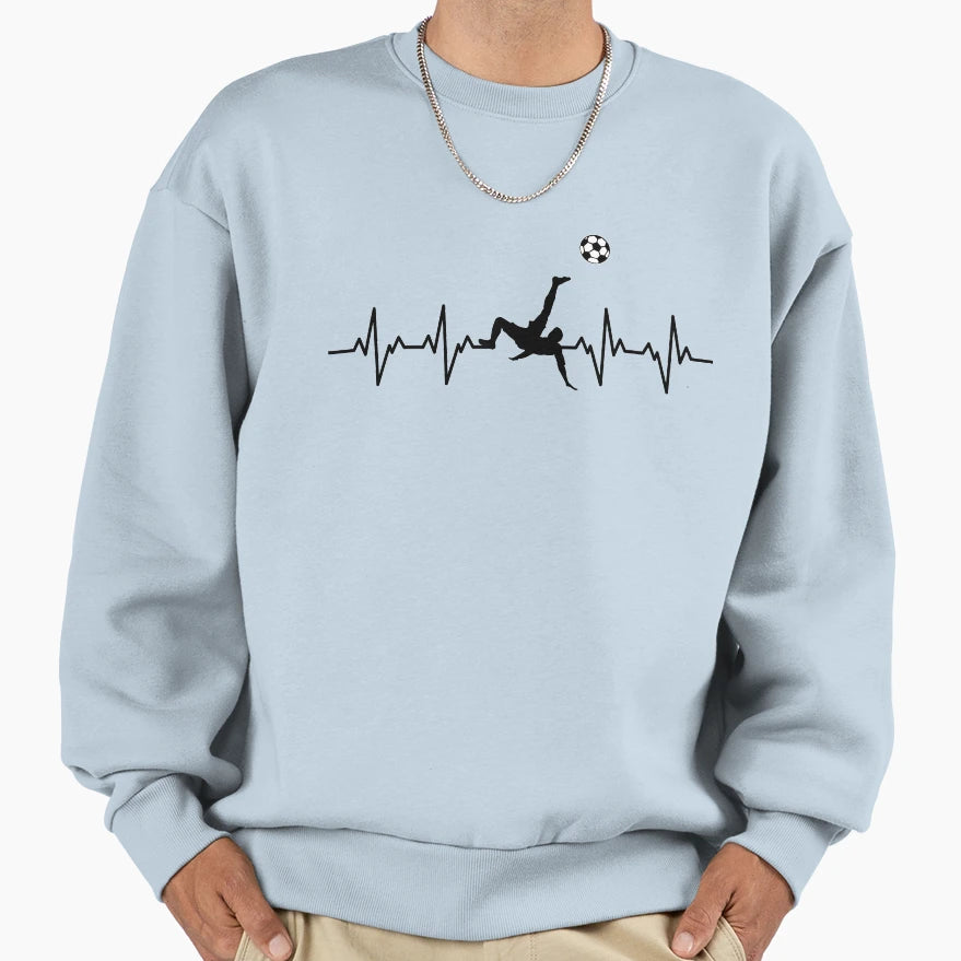 My Heart Beats Soccer Sweatshirt - Fun Novelty Design Men Women - T-Shirt, Sweatshirt, Hoodie