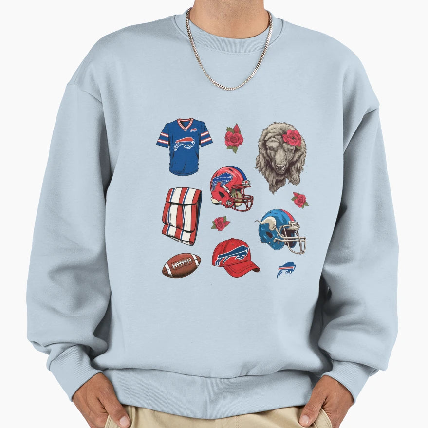 Its Game Day Bills Sweatshirt - Unique Graphic Unisex - T-Shirt, Sweatshirt, Hoodie