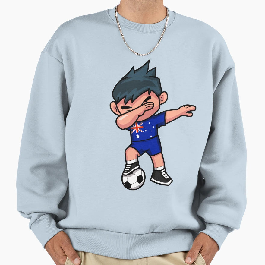 Soccer Dabbing Australia Sweatshirt - Aesthetic Graphic Men Women - T-Shirt, Sweatshirt, Hoodie