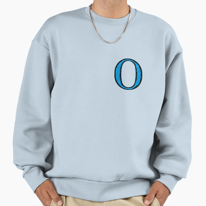 Blue O Sweatshirt - Streetwear Style for Adults - T-Shirt, Sweatshirt, Hoodie