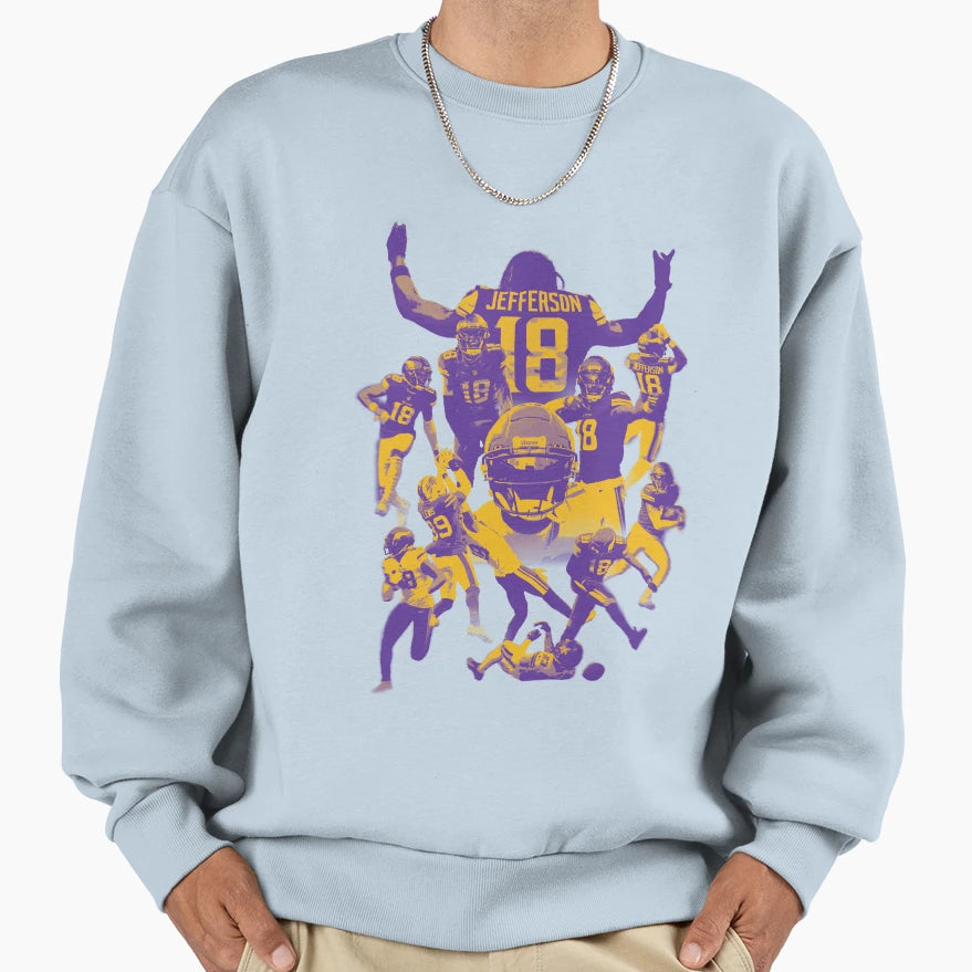 JJ Mvp Purple Gold Sweatshirt - Fun Novelty Design Unisex - T-Shirt, Sweatshirt, Hoodie