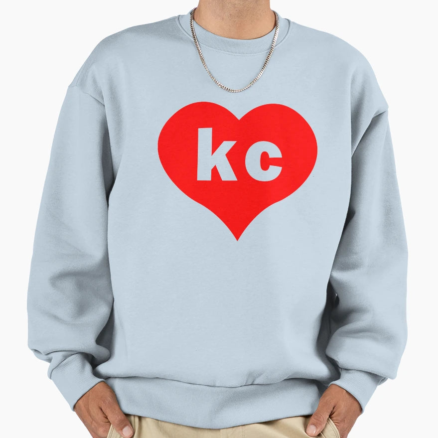 I Love Kansas City Heart Kc Sweatshirt - Trendy Graphic for Adults - T-Shirt, Sweatshirt, Hoodie