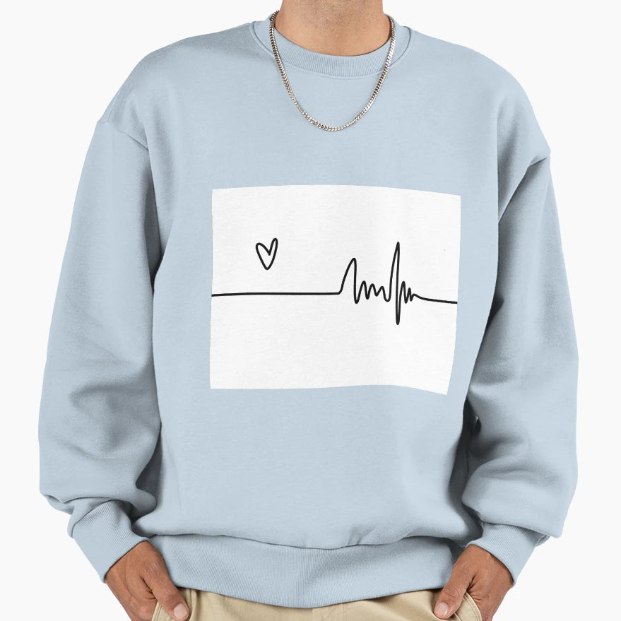 Heart Beat Sweatshirt - Novelty Apparel Men Women - T-Shirt, Sweatshirt, Hoodie