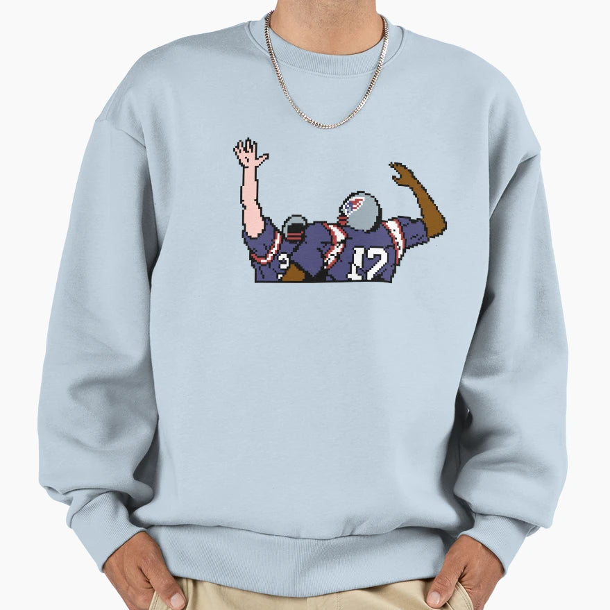 Patriots Tecmo Bowl Touchdown Sweatshirt - Trendy Graphic Men Women - T-Shirt, Sweatshirt, Hoodie