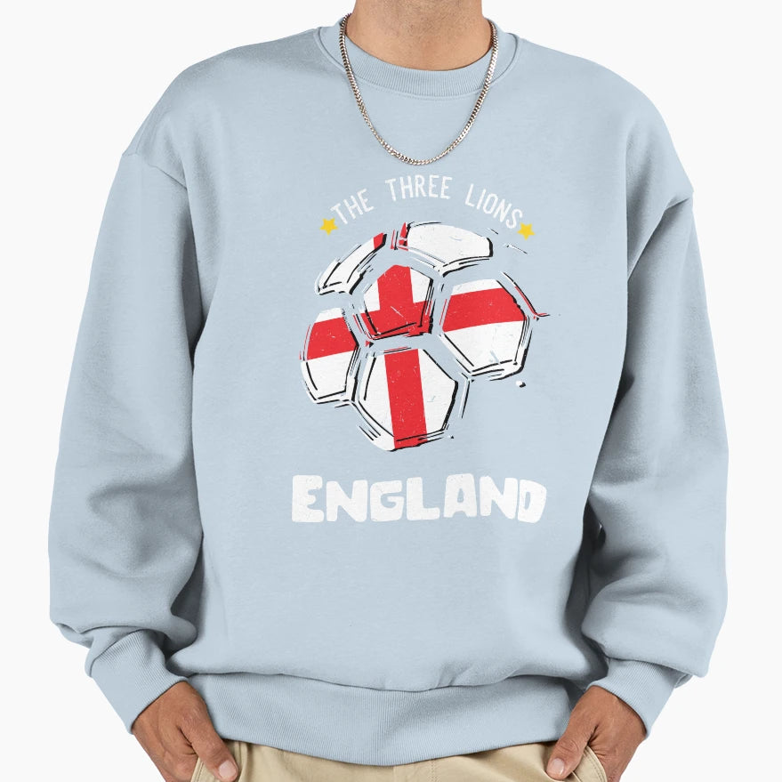 England Team World Soccer Cup Sweatshirt - Casual Everyday Wear Unisex - T-Shirt, Sweatshirt, Hoodie