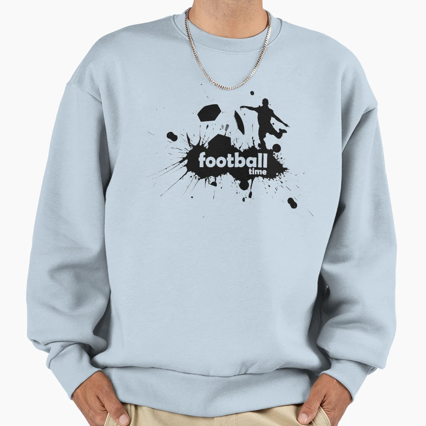 Football Time Dynamic Soccer Game Sweatshirt - Trendy Graphic Unisex - T-Shirt, Sweatshirt, Hoodie