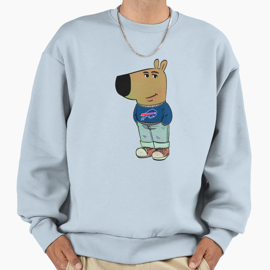 Buffalo Bills Just Chill Guy Meme Sweatshirt - Unique Graphic Unisex - T-Shirt, Sweatshirt, Hoodie