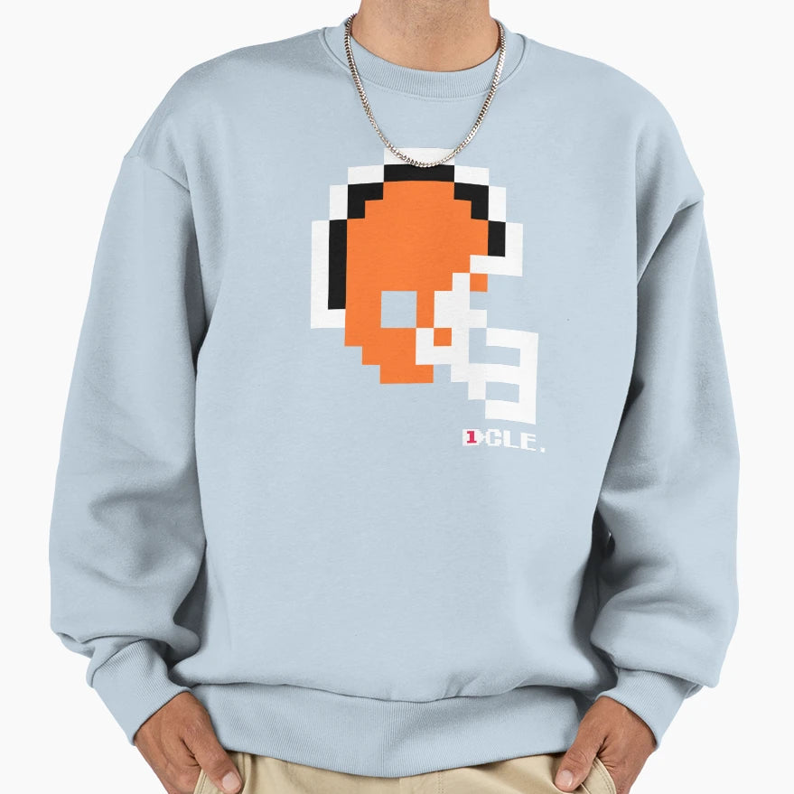 Cle Helmet Tecmo Bowl Sweatshirt - Fun Novelty Design for Adults - T-Shirt, Sweatshirt, Hoodie