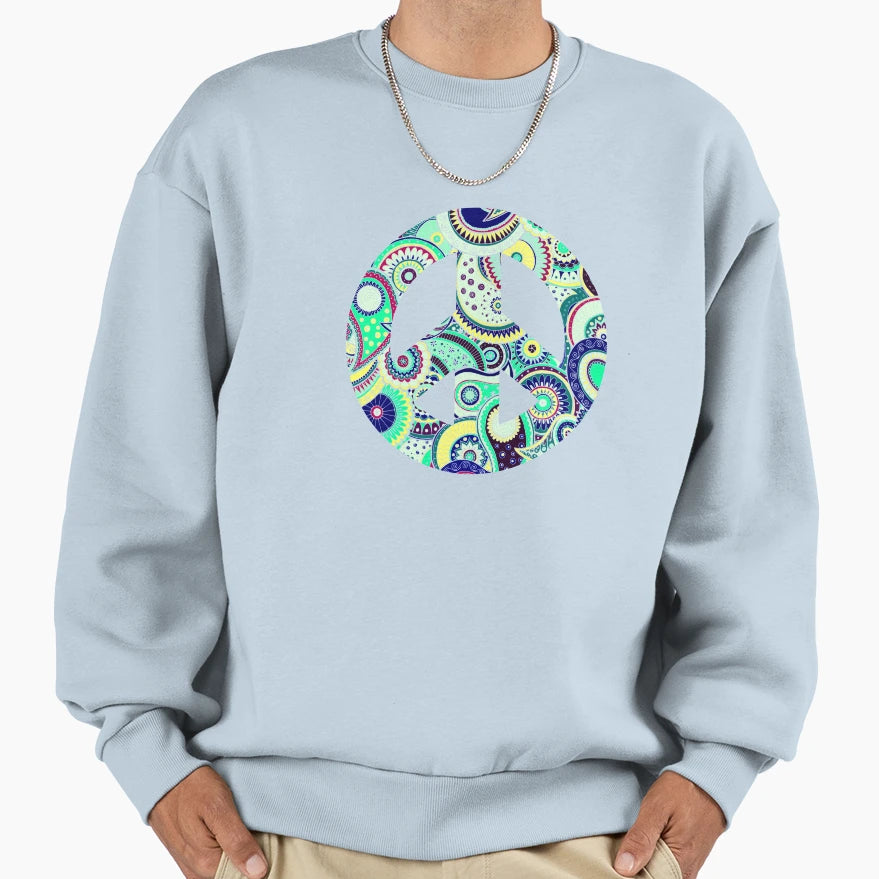Colorful Paisley Hippie Art Sweatshirt - Casual Everyday Wear Men Women - T-Shirt, Sweatshirt, Hoodie
