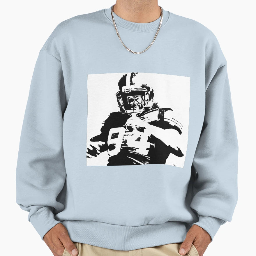 Football Player Sweatshirt - Minimalist Print Unisex - T-Shirt, Sweatshirt, Hoodie