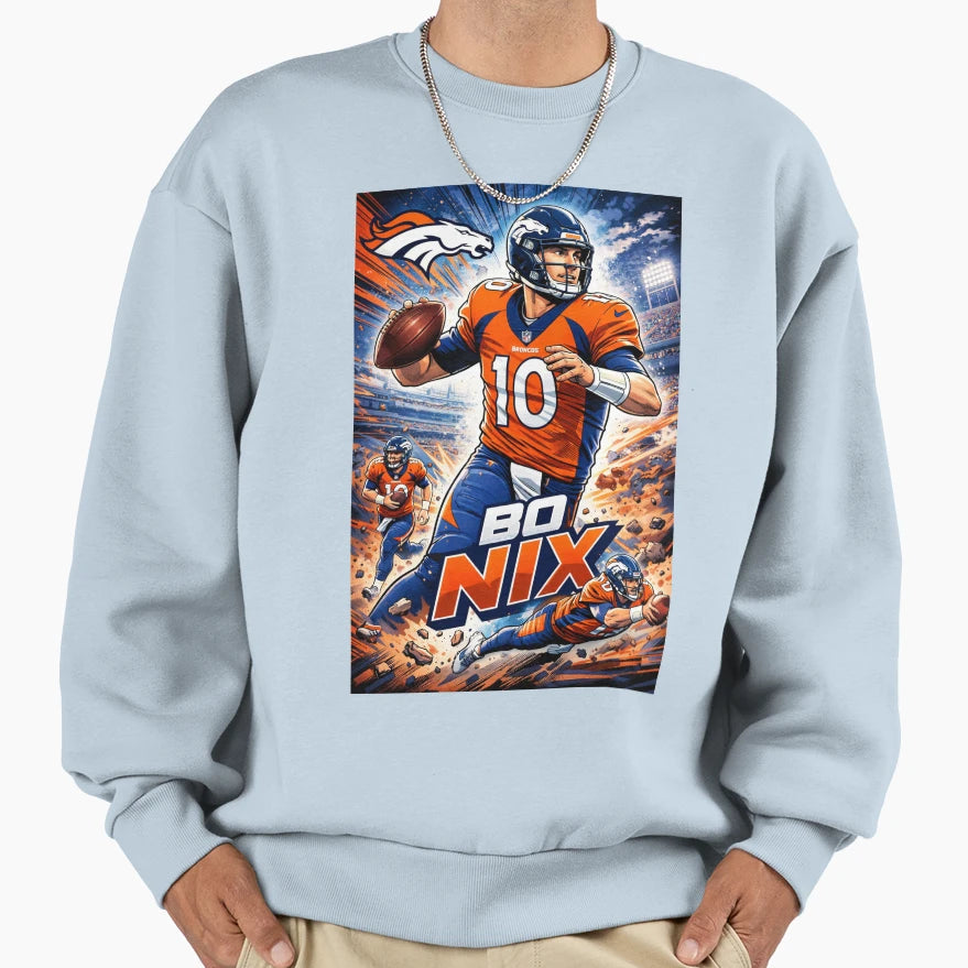 Bo Nix Move Sweatshirt - Minimalist Print Men Women - T-Shirt, Sweatshirt, Hoodie