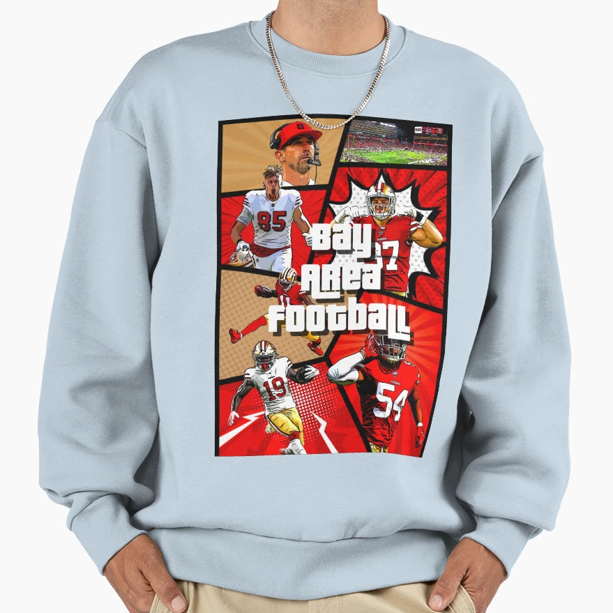 Bay Area Football Sweatshirt - Custom Art Print Men Women - T-Shirt, Sweatshirt, Hoodie