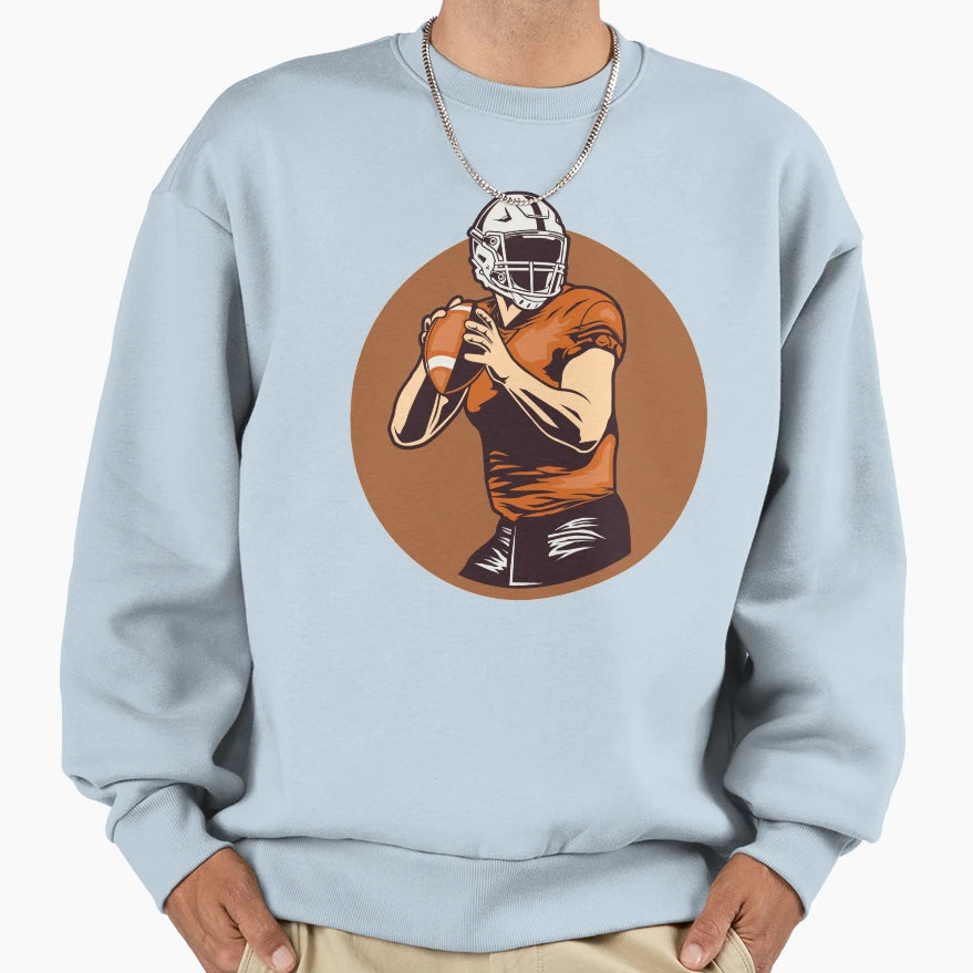 Football Player Sweatshirt - Unique Graphic Men Women - T-Shirt, Sweatshirt, Hoodie