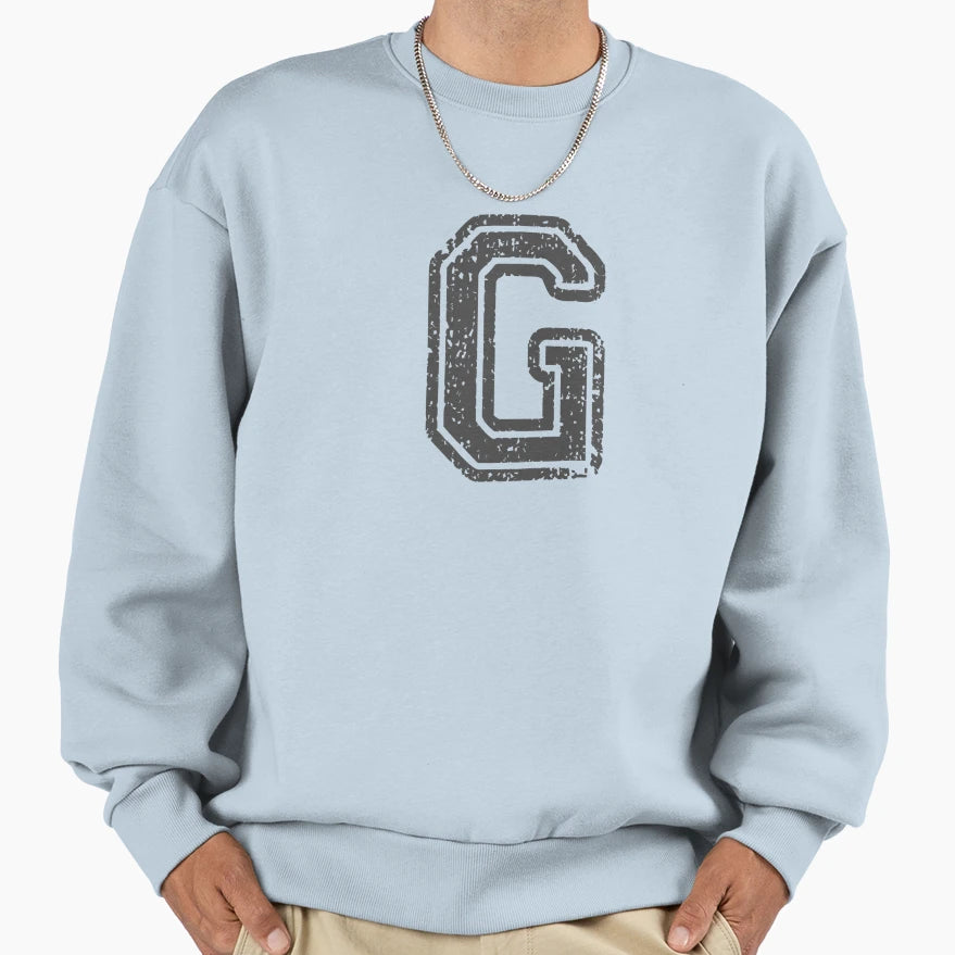 G Initial Letter Sweatshirt - Trendy Graphic Unisex - T-Shirt, Sweatshirt, Hoodie