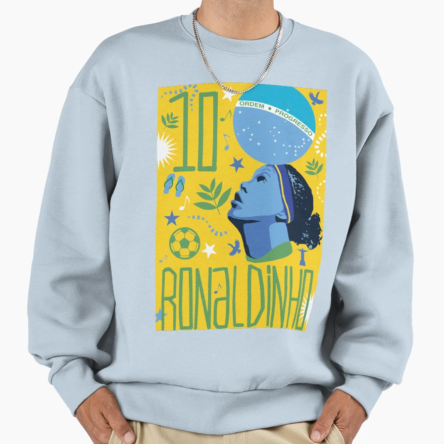 Ronaldinho Sweatshirt - Minimalist Print for Adults - T-Shirt, Sweatshirt, Hoodie