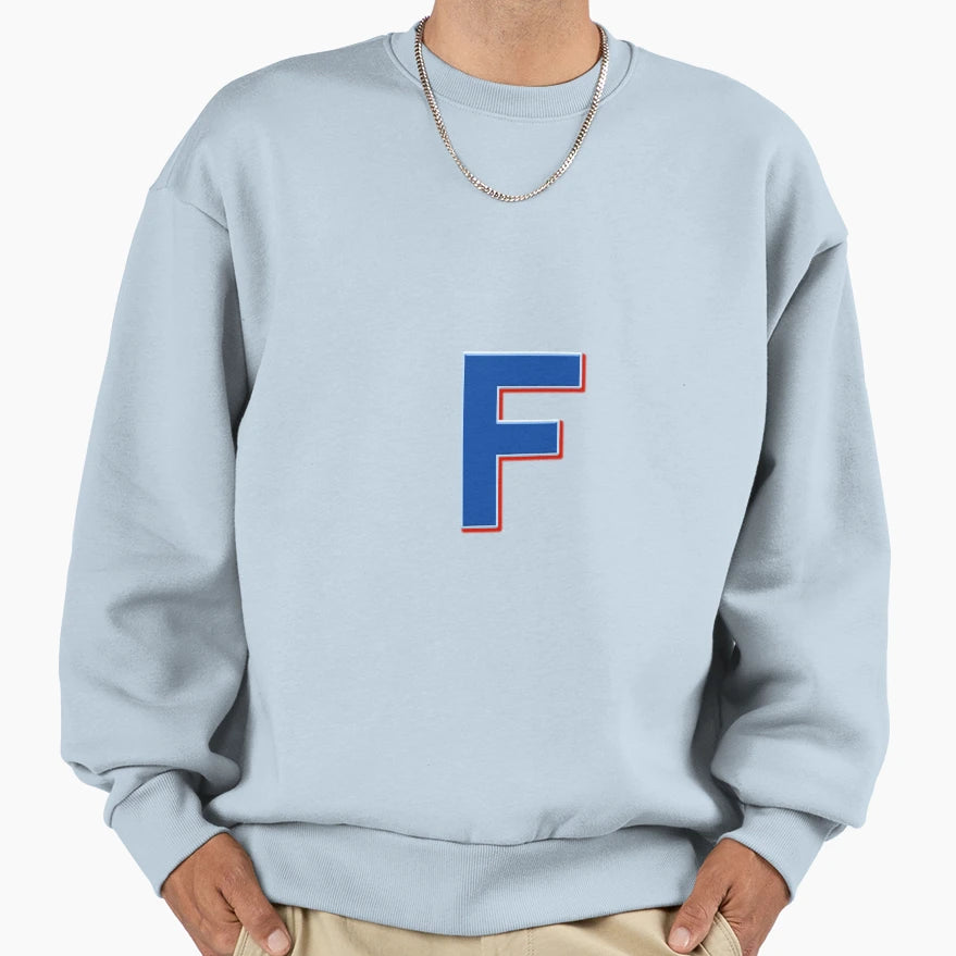 F Typography Font Sweatshirt - Unique Graphic Men Women - T-Shirt, Sweatshirt, Hoodie