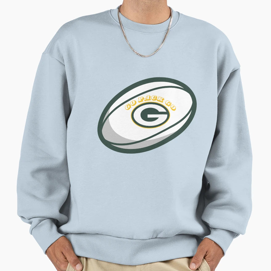 Go Pack Go Green Bay Packers Ball Sweatshirt - Streetwear Style for Adults - T-Shirt, Sweatshirt, Hoodie