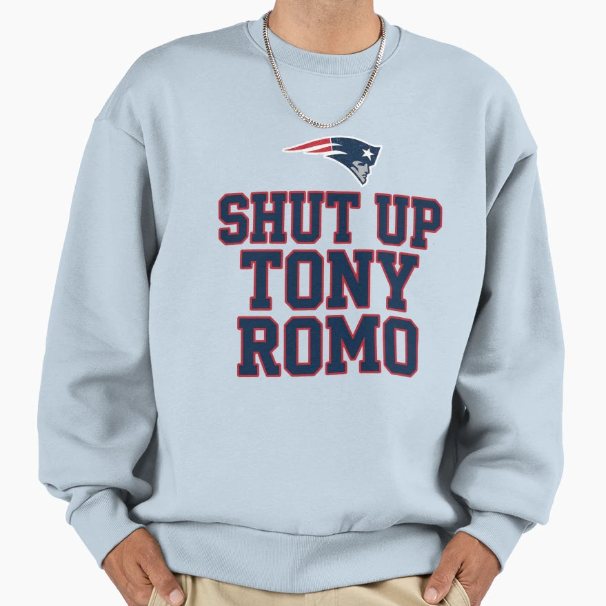 Shut Up Tony Romo Sweatshirt - Minimalist Print Men Women - T-Shirt, Sweatshirt, Hoodie