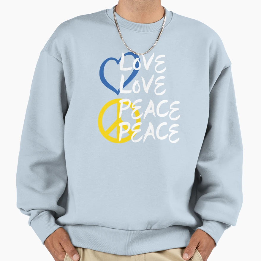 Love Love Peace Peace Eurovision Sweatshirt - Casual Everyday Wear Unisex - T-Shirt, Sweatshirt, Hoodie