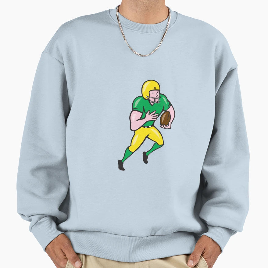 American Football Receiver Running Sweatshirt - Novelty Apparel Unisex - T-Shirt, Sweatshirt, Hoodie