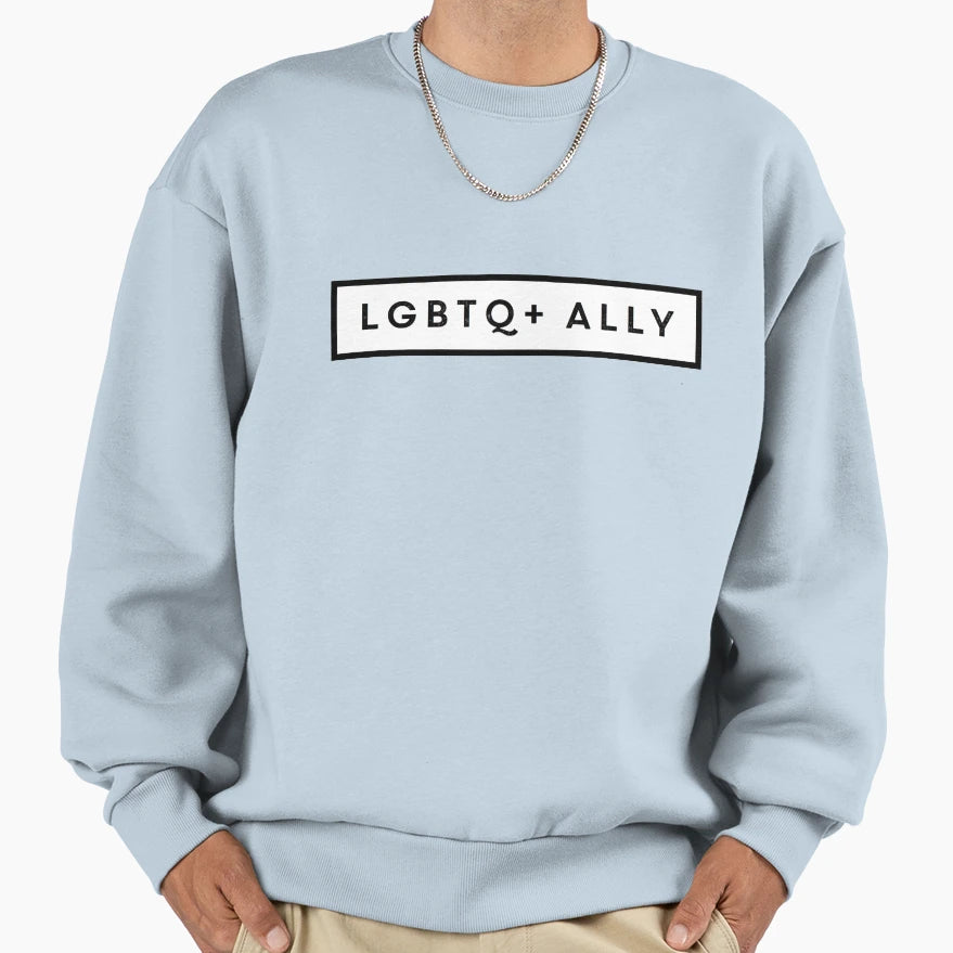 Lgbtq Ally Sweatshirt - Minimalist Print Men Women - T-Shirt, Sweatshirt, Hoodie