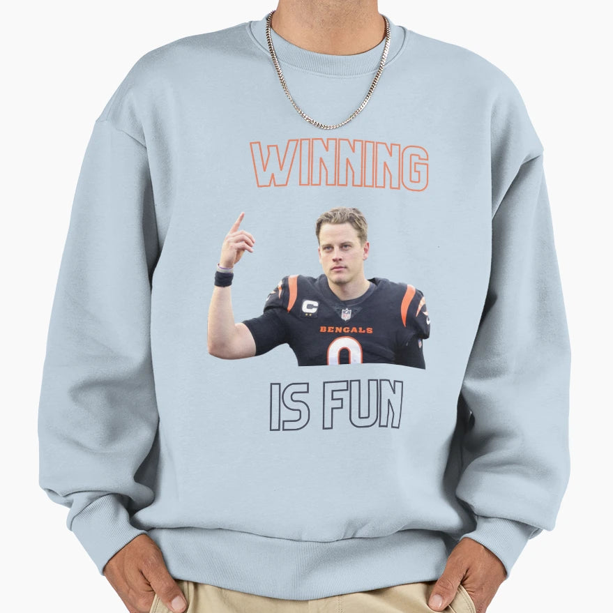 JB Winning Is Fun Sweatshirt - Trendy Graphic for Adults - T-Shirt, Sweatshirt, Hoodie