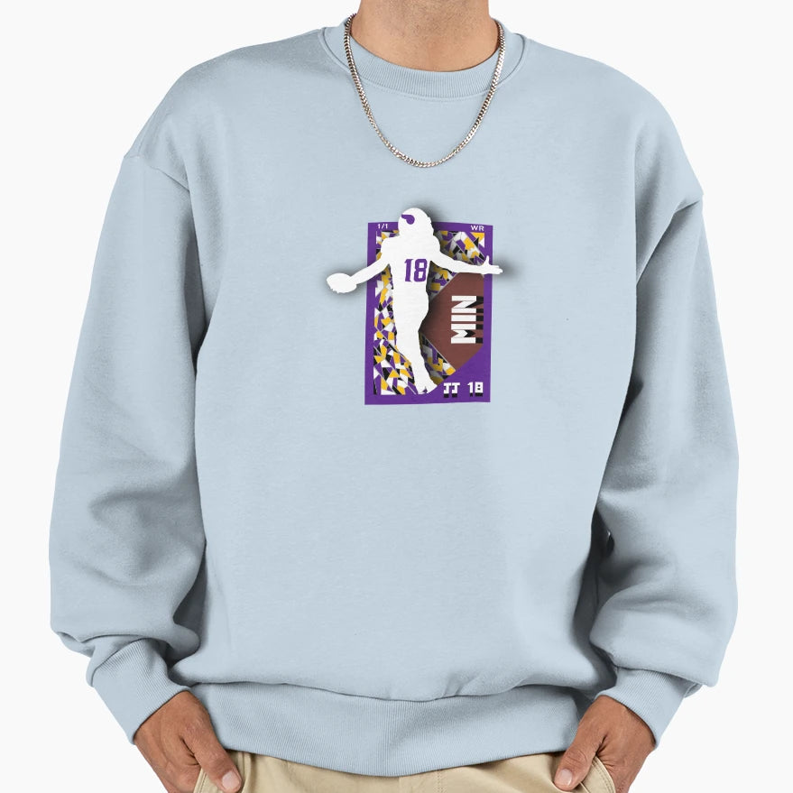 Jjettas Sports Card Sweatshirt - Trendy Graphic for Adults - T-Shirt, Sweatshirt, Hoodie