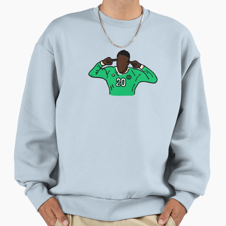 Chiedozie Ogbene Ireland Football Sweatshirt - Novelty Apparel for Adults - T-Shirt, Sweatshirt, Hoodie