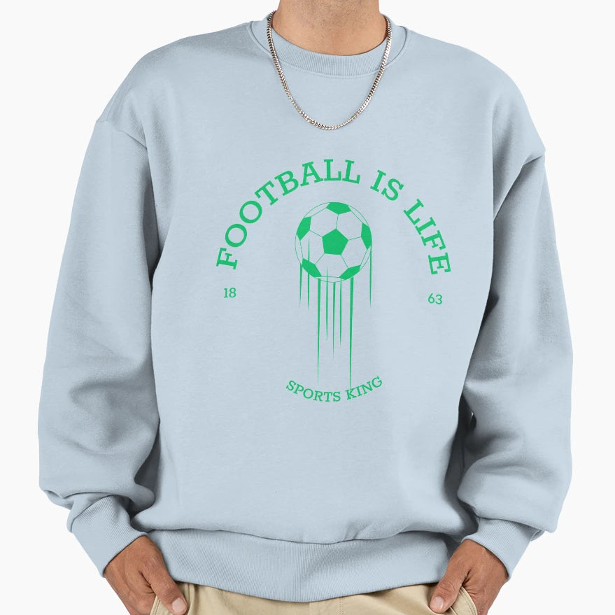 Football Is Life Monarch Sports Sweatshirt - Trendy Graphic Unisex - T-Shirt, Sweatshirt, Hoodie