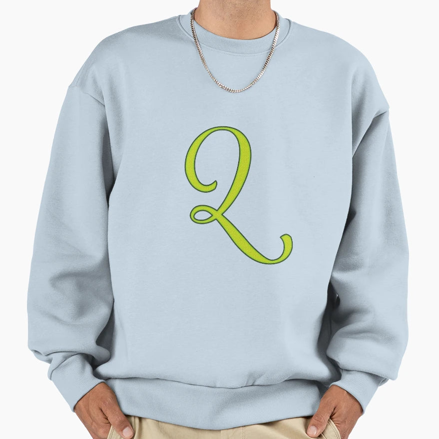 Letter Q Sweatshirt - Casual Everyday Wear Unisex - T-Shirt, Sweatshirt, Hoodie