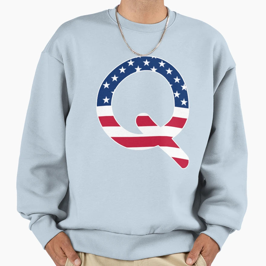 Letter Q Capital Alphabet Sweatshirt - Casual Everyday Wear for Adults - T-Shirt, Sweatshirt, Hoodie