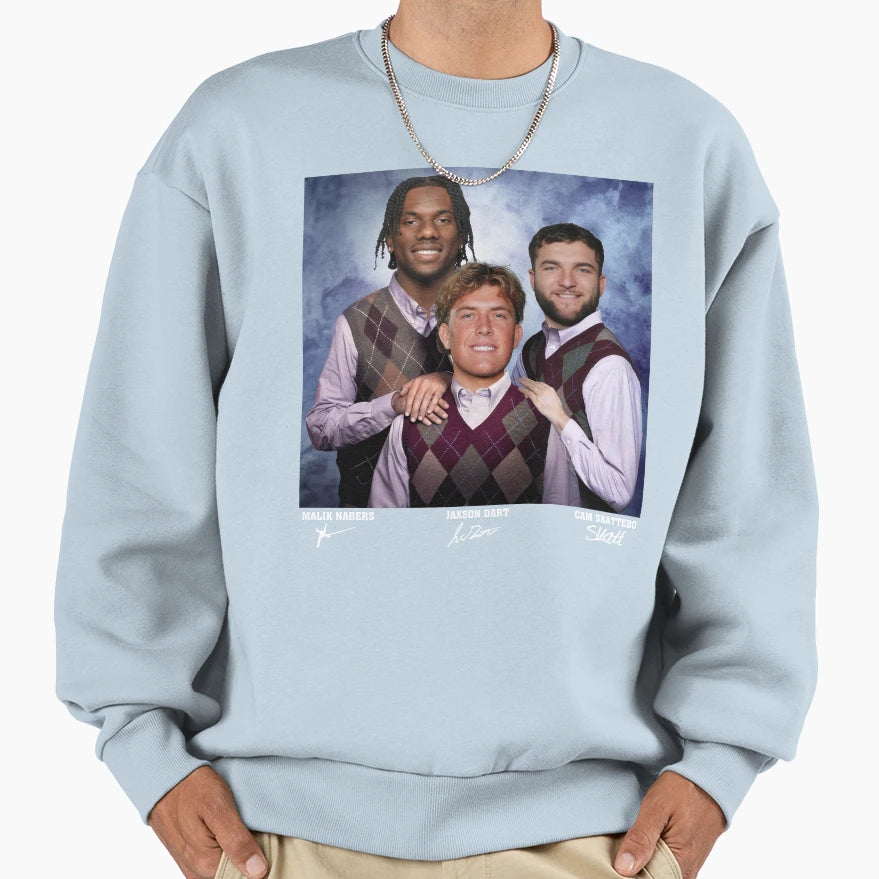 Jaxson Dart Cam Skattebo Malik Nabers Sweatshirt - Graphic Print Men Women - T-Shirt, Sweatshirt, Hoodie