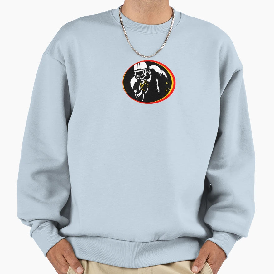 Running Football Player Sweatshirt - Unique Graphic for Adults - T-Shirt, Sweatshirt, Hoodie