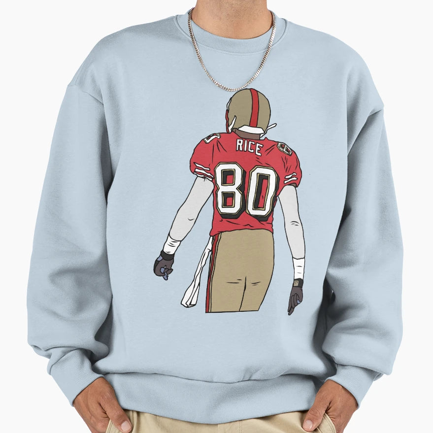 Jerry Rice Back To Sweatshirt - Minimalist Print Unisex - T-Shirt, Sweatshirt, Hoodie