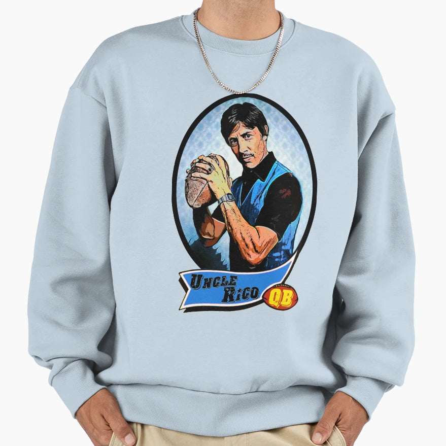 Uncle Rico Football Card Sweatshirt - Minimalist Print for Adults - T-Shirt, Sweatshirt, Hoodie