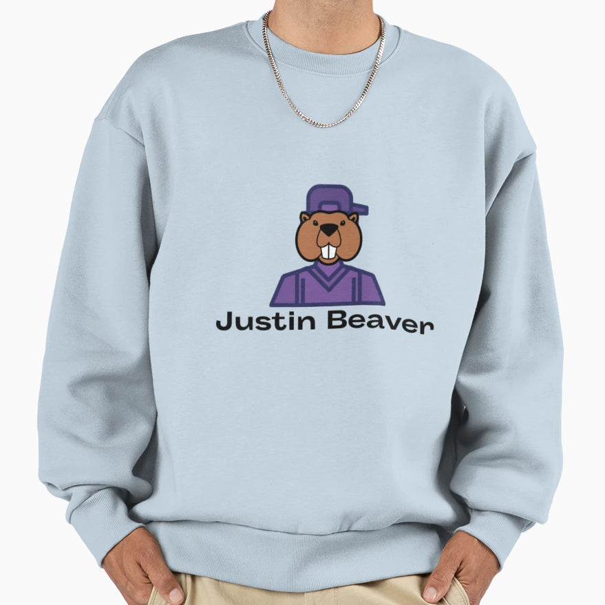 Justin Beaver Sweatshirt - Custom Art Print Men Women - T-Shirt, Sweatshirt, Hoodie