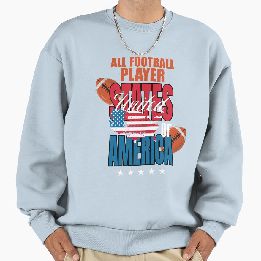 All Football Player United States Sweatshirt - Custom Art Print Unisex - T-Shirt, Sweatshirt, Hoodie