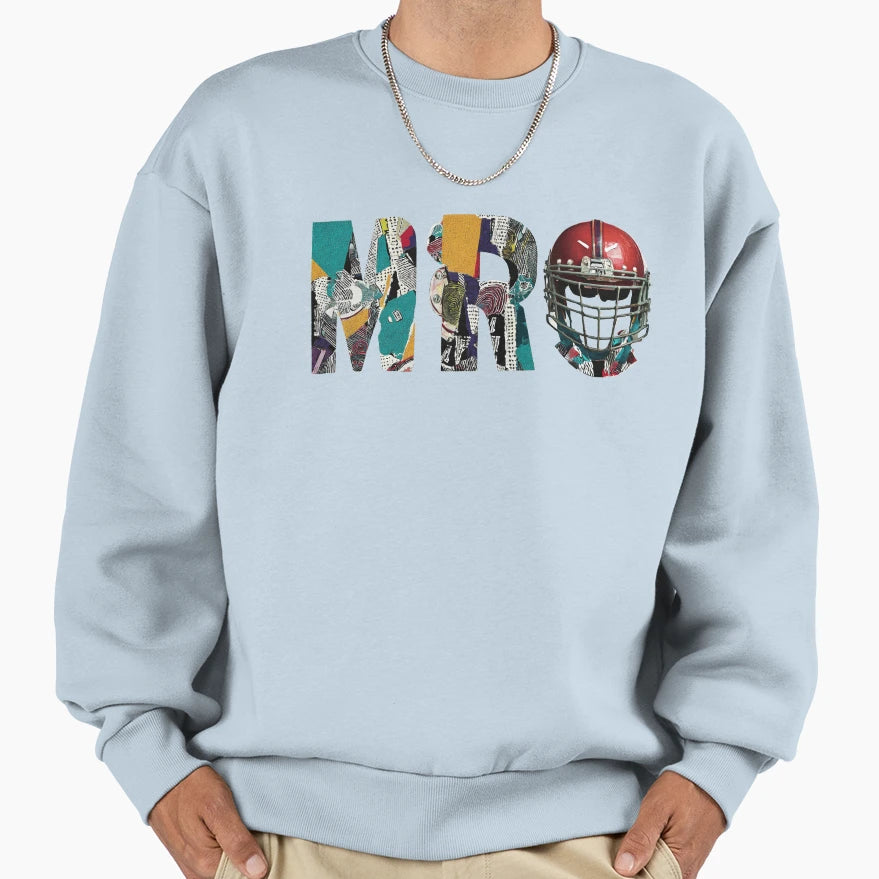 American Football Helmet Football Sweatshirt - Minimalist Print Men Women - T-Shirt, Sweatshirt, Hoodie