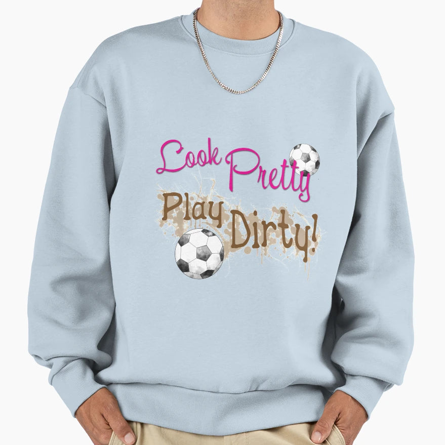 Soccer Chick Sweatshirt - Aesthetic Graphic for Adults - T-Shirt, Sweatshirt, Hoodie