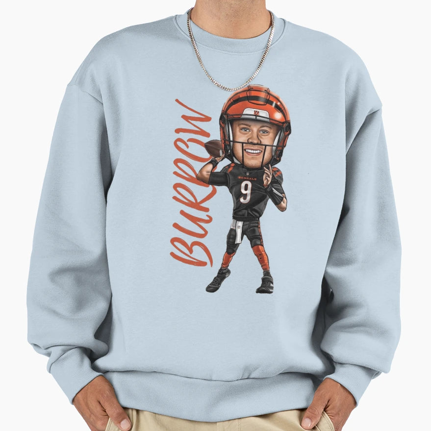 Joey Burrow Sweatshirt - Novelty Apparel for Adults - T-Shirt, Sweatshirt, Hoodie