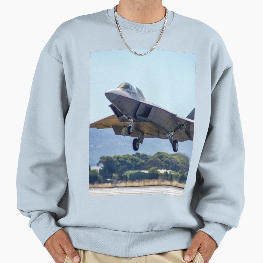 F 22A Raptor Stealth Fighter Sweatshirt - Aesthetic Graphic Men Women - T-Shirt, Sweatshirt, Hoodie