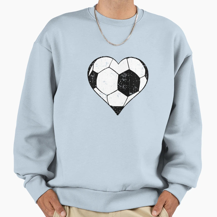 Soccer Heart Soccer Mom Dad Team Sweatshirt - Graphic Print Men Women - T-Shirt, Sweatshirt, Hoodie
