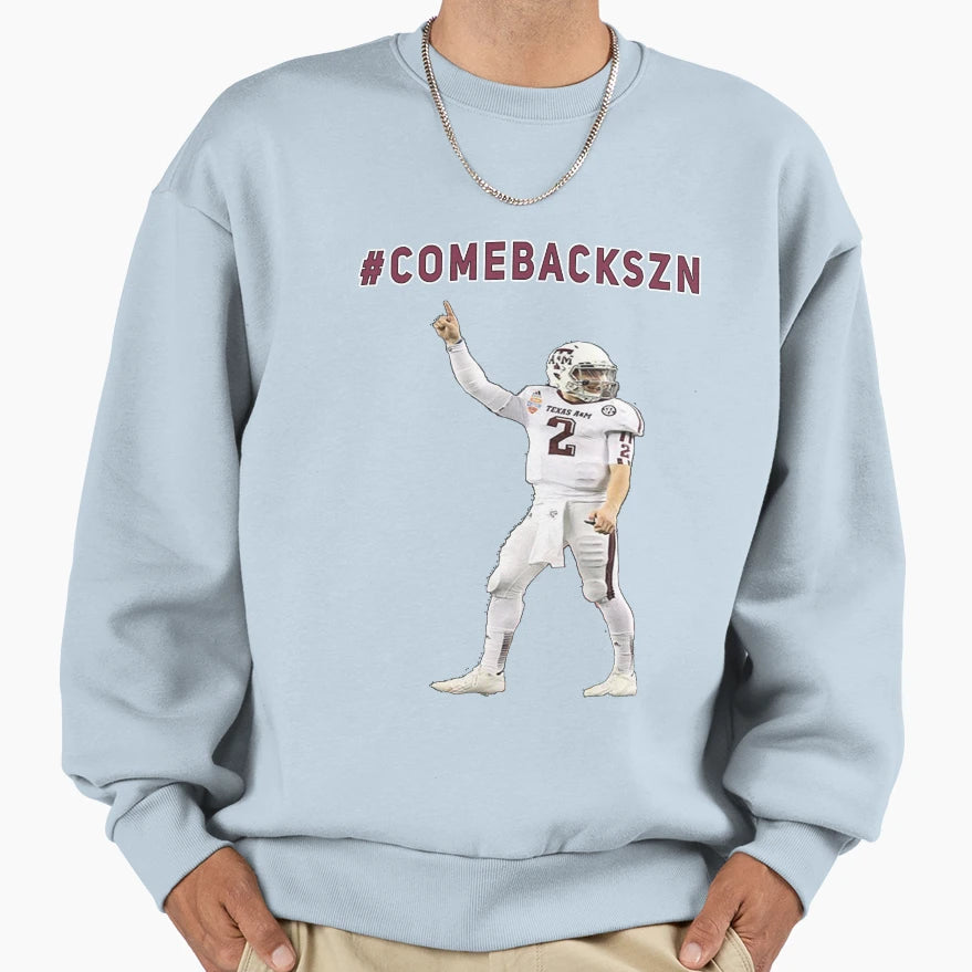 Comebackszn Johnny Manziel Sweatshirt - Fun Novelty Design Unisex - T-Shirt, Sweatshirt, Hoodie