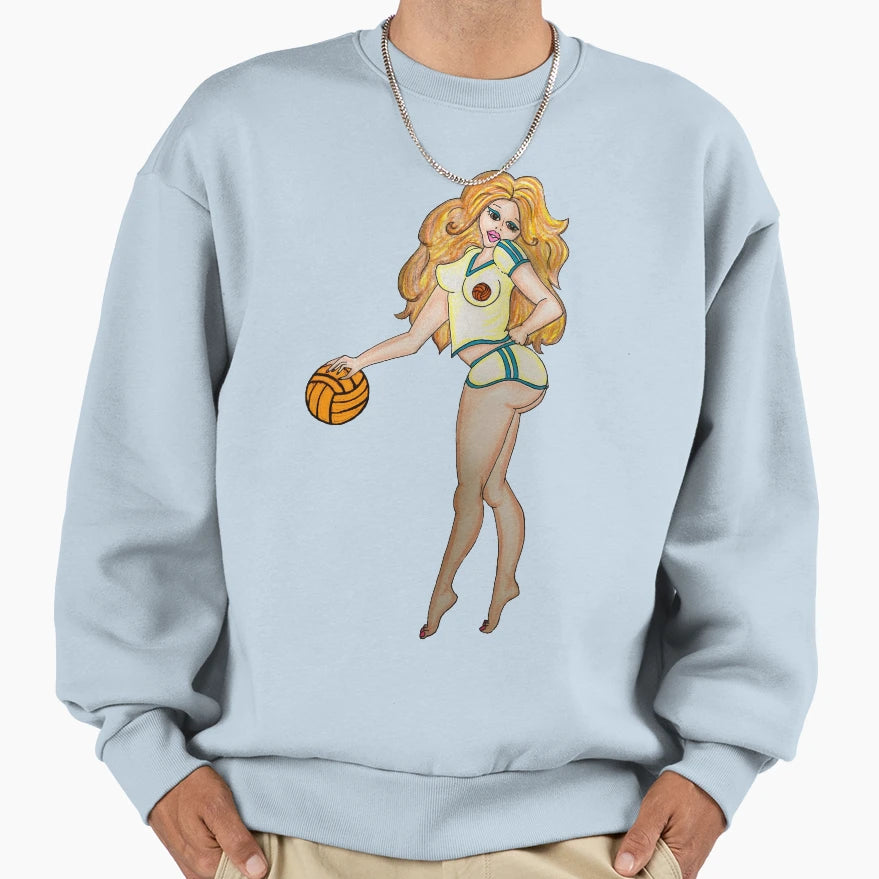 Basket Ball Babe Sweatshirt - Unique Graphic Men Women - T-Shirt, Sweatshirt, Hoodie