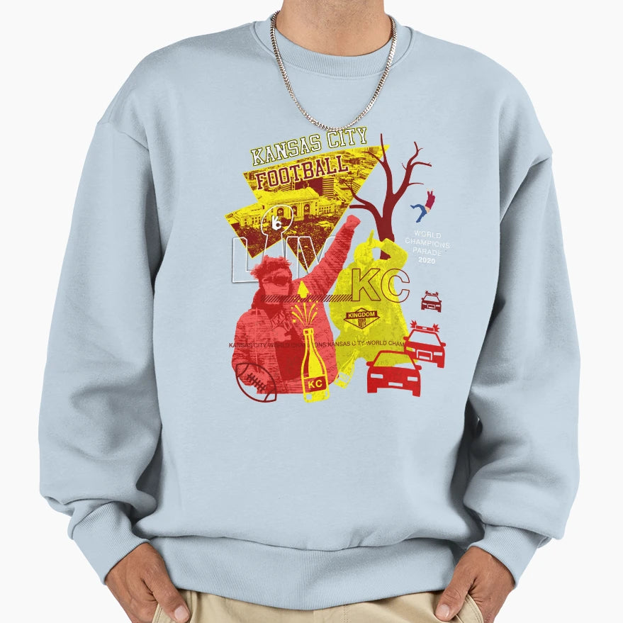 Kansas City Football Parade Sweatshirt - Graphic Print Unisex - T-Shirt, Sweatshirt, Hoodie