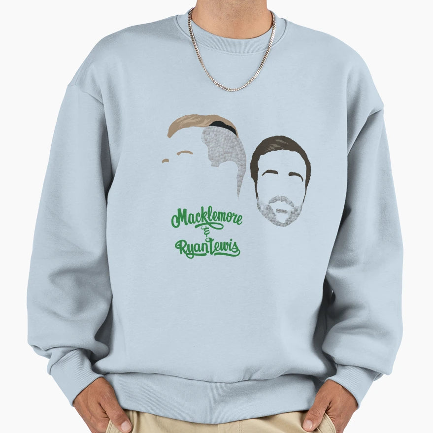Macklemore Ryan Lewis Minimalistic Sweatshirt - Novelty Apparel Unisex - T-Shirt, Sweatshirt, Hoodie