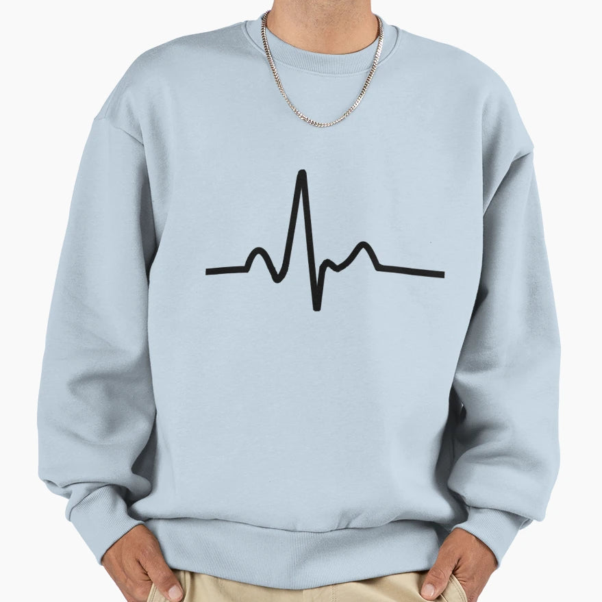 Ecg Trace Sweatshirt - Graphic Print for Adults - T-Shirt, Sweatshirt, Hoodie