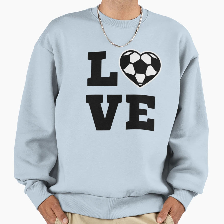 Football Soccer Love Theme Gift Sweatshirt - Fun Novelty Design for Adults - T-Shirt, Sweatshirt, Hoodie